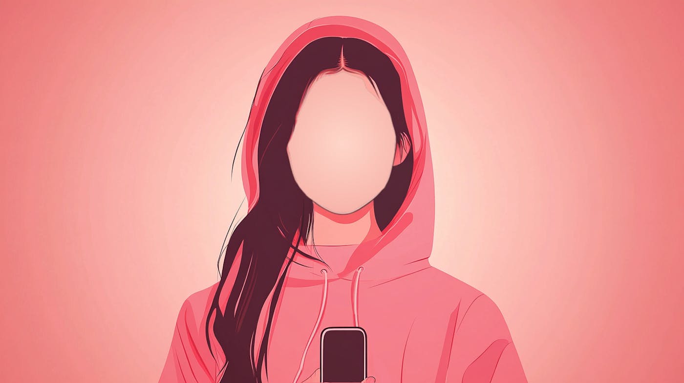 Silhouette-of-a-woman-in-a-hoodie-with-her-phones-camera-pointed