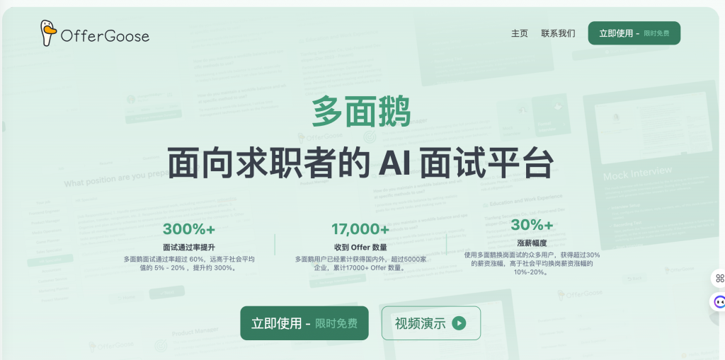 OfferGoose-这款AI面试软件，帮你提高面试成功率