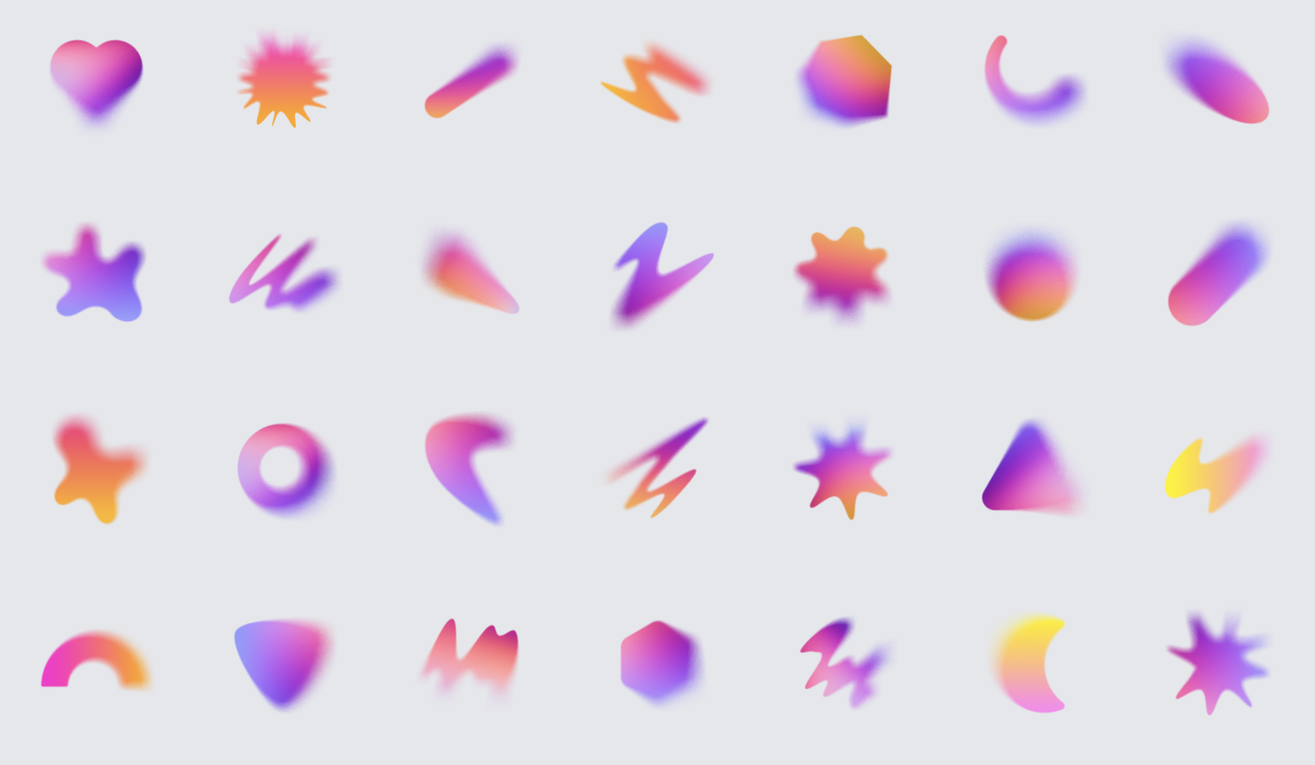 Chroma icons | gradient shape icons
