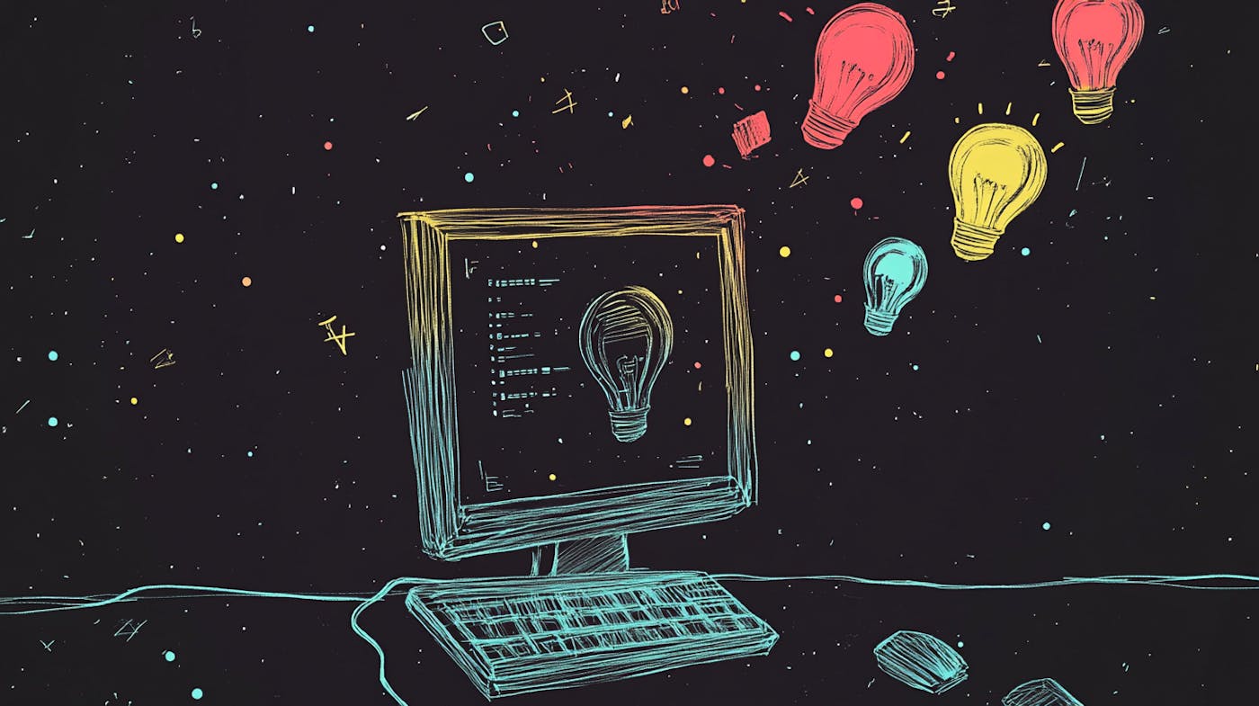Ideas-floating-out-of-a-computer