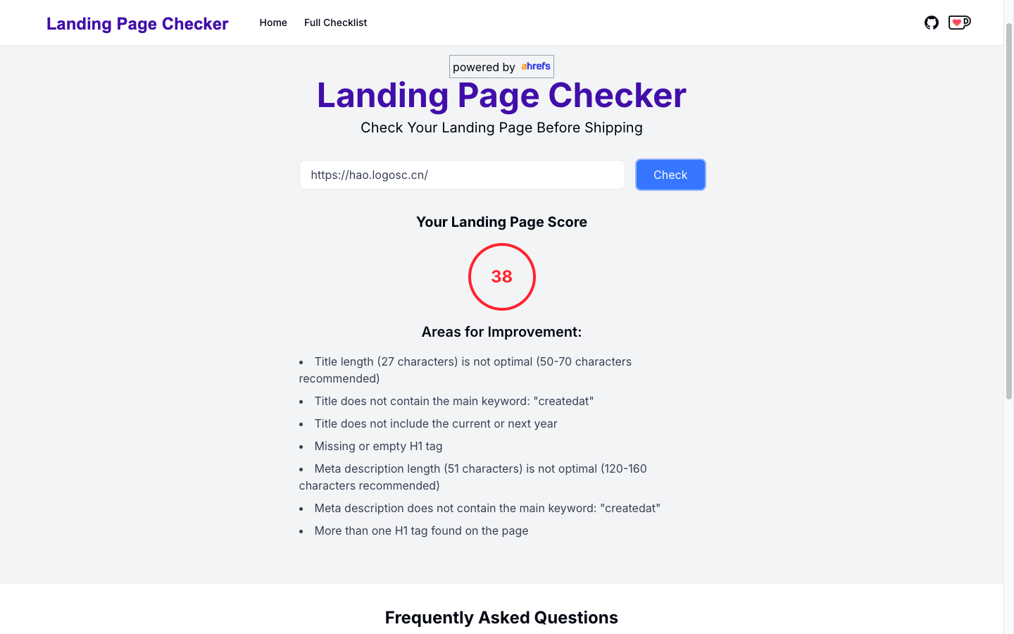 超实用SEO优化工具：Landing Page Checker 帮你快速提升排名