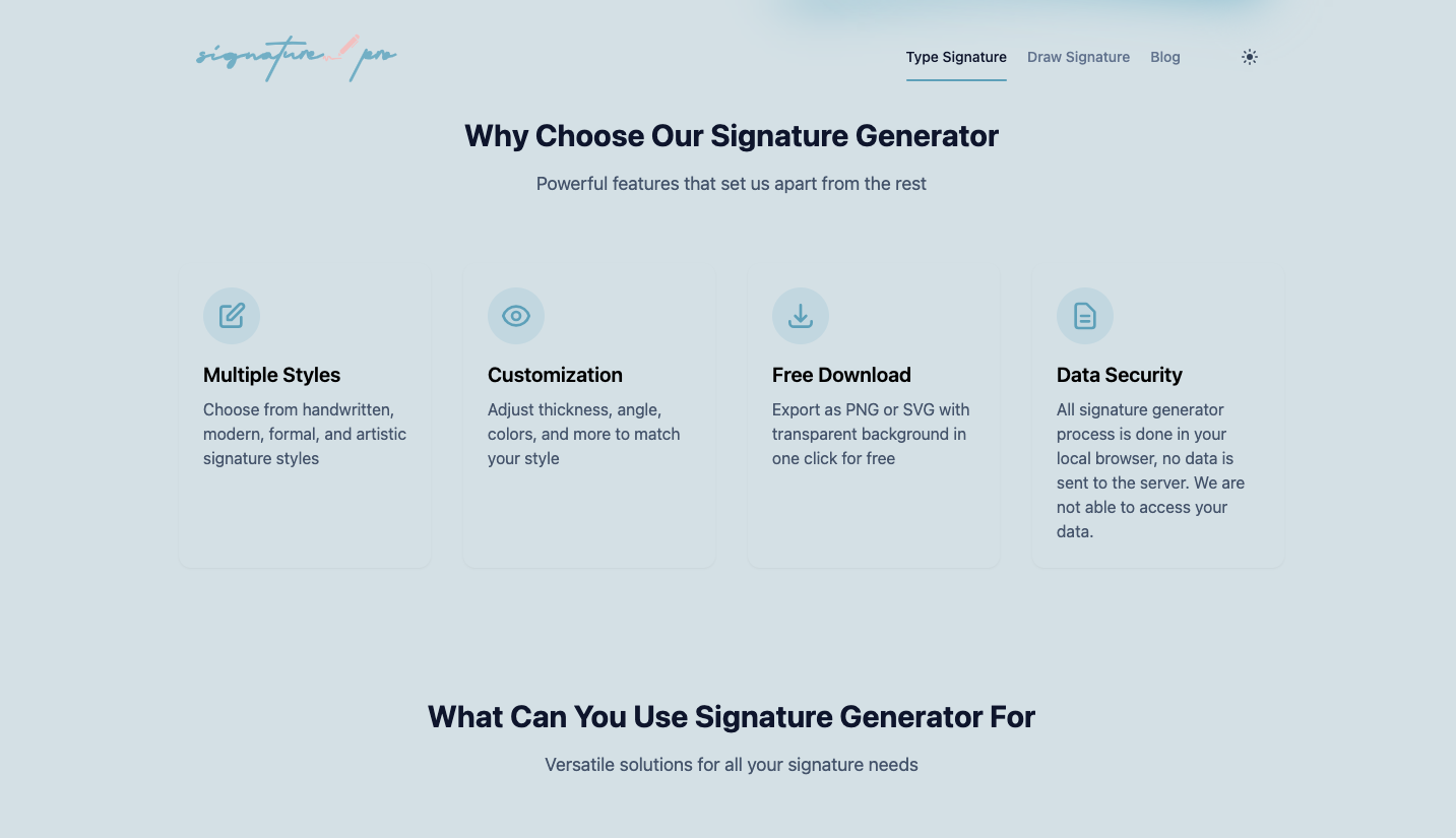 Signature Generator Pro 电子签名生成工具