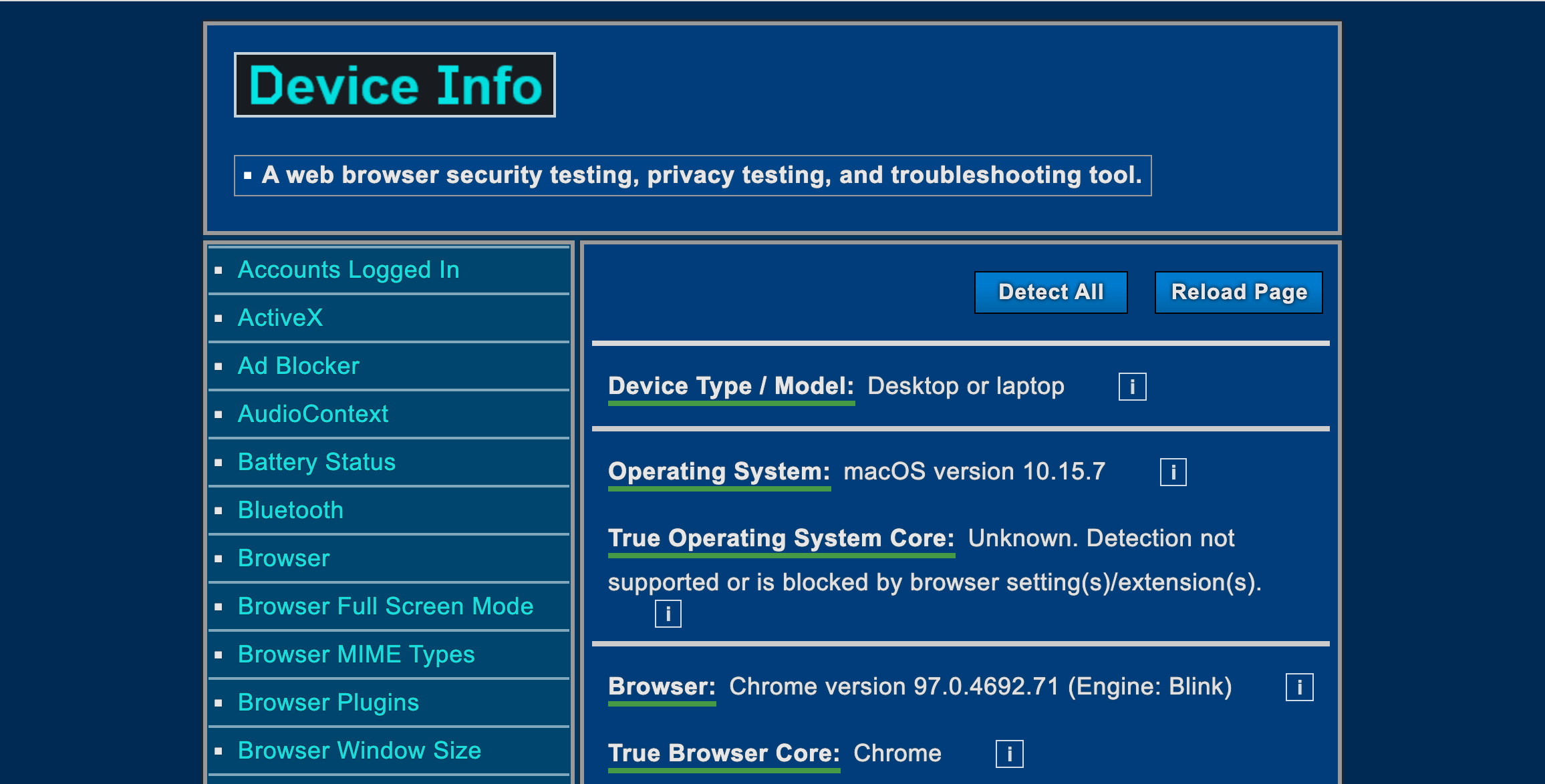 Device Info